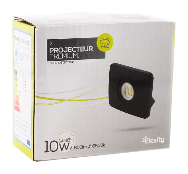 ELEXITY - Projecteur mural LED - Métal - Noir - 10W - large