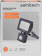 ZENITECH - Projecteur LED extérieur 20W IP44 Noir détecteur mouvement - vignette