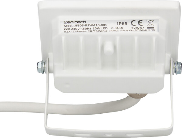 ZENITECH - Projecteur LED 900lm IP65 - Blanc - 10W - large