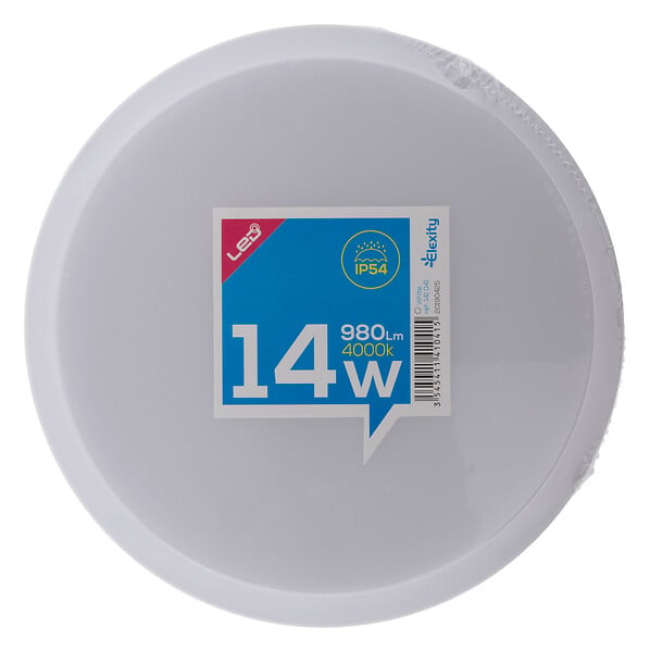 ELEXITY - Hublot d'extérieur rond LED 980 Lm IP54 - large