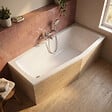 LAGUNA - 160x70 cm Laguna Aneta baignoire bain/douche asymétrique avec pieds, acrylique, droite, blanc (AN1600PPLUS-SET) - vignette