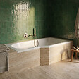 LAGUNA - 160x80 cm Laguna Beata Plus baignoire bain/douche asymétrique avec pieds, acrylique, droite, blanc (BE1600PPLUS-SET) - vignette