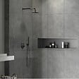 CERAMIA - Timeless Niche de Douche à encastrer, Acier Inoxydable 304, 120x28x10cm, Gun Métal brossé PVD - vignette