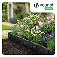 VOUNOT - Lot de 140 pcs Bordure de jardin imitation pierre facile a installer 21.4m noir - vignette
