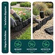 VOUNOT - Lot de 140 pcs Bordure de jardin imitation pierre facile a installer 21.4m noir - vignette