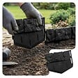 VOUNOT - Lot de 70 pcs Bordure de jardin imitation pierre facile a installer 10.7m noir - vignette