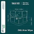 VOUNOT - Lot de 140 pcs Bordure de jardin imitation pierre facile a installer 21.4m gris - vignette