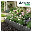 VOUNOT - Lot de 175 pcs Bordure de jardin imitation pierre facile a installer 26.7m gris - vignette