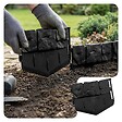 VOUNOT - Lot de 175 pcs Bordure de jardin imitation pierre facile a installer 26.7m noir - vignette