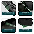 VOUNOT - Lot de 175 pcs Bordure de jardin imitation pierre facile a installer 26.7m noir - vignette
