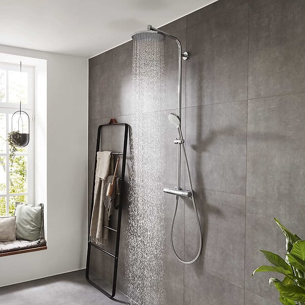 HANSGROHE - Colonne de douche Crometta S 240 EcoSmart chrome HANSGROHE 27268000 avec mitigeur thermostatique - large