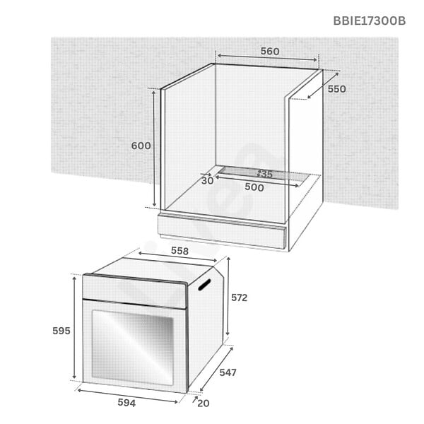 BEKO - Four encastrable 72L-60cm, chaleur tournante AeroPerfect, 6 fonctions cuisson, booster, écran tactile LED, sécurité enfant - large