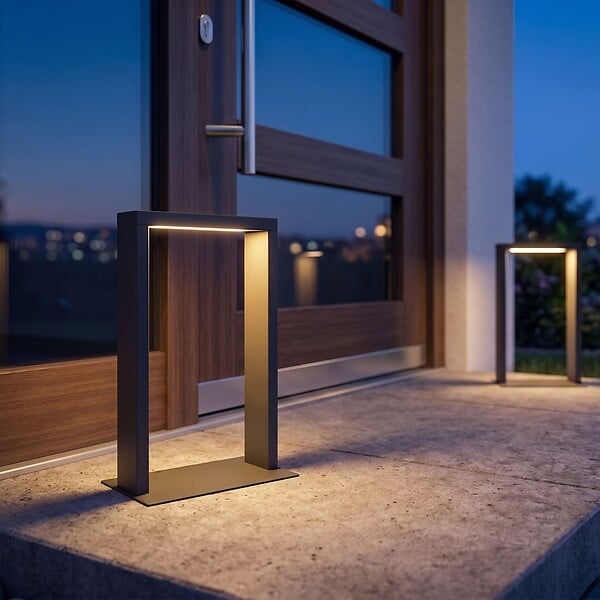 LUMISKY - Borne solaire noire en aluminium AXIS MINI H40cm - large