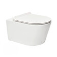 GROHE - Grohe Pack WC Rapid SL autoportant + WC sans bride SAT Brevis + Abattant ultra-fin softclose Plaque blanche (ProjectBrevis-3) - vignette