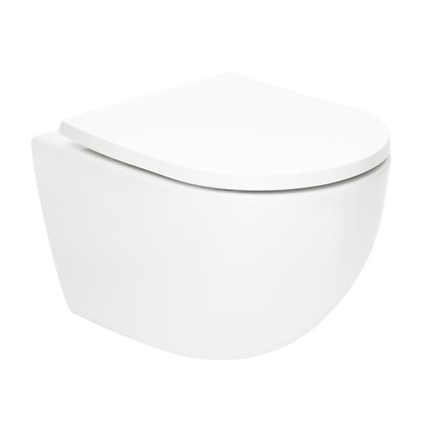 GROHE - Pack WC Bâti-support Rapid SL + WC SAT Vortex sans bride + Abattant SoftClose + Plaque chrome (RSLVORTEX1) - large