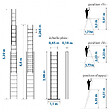 HOSTRÃ–M - Echelle transformable 3 plans StablePro 3x11 marches aluminium extensible coulissante, 6 positions, hauteur travail max 6,31m, garantie 5 ans, Hostrom - vignette