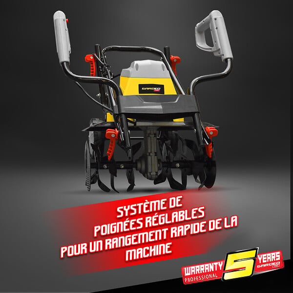 GARDEO PRO - Motobineuse électrique 1500W - 6 Fraises - Gardeo - large