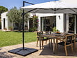 HABITAT ET JARDIN - 4 Dalles à lester pour gros parasol déporté - 4 x 3 - 104 KG - Noir - vignette