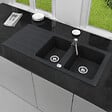 VILLEROY ET BOCH - Evier 1 bac et demi  Architectura 80 Noir - vignette