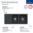 VILLEROY ET BOCH - Evier 1 bac et demi  Architectura 80 Noir - vignette
