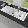 VILLEROY ET BOCH - Evier 1 bac et demi Architectura   80 116 x 51 cm Blanc sans vidage - vignette