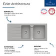 VILLEROY ET BOCH - Evier 116 x 51 cm  Architectura 80 Fossile - vignette
