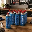 KEMPER - Pack 12 Cartouches Gaz Butane 390 ml 227 g Valve Sécurité pour Réchaud Portable Chalumeau Lampe à Gaz KEMPER - vignette