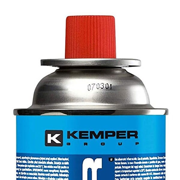 KEMPER - Pack 12 Cartouches Gaz Butane 390 ml 227 g Valve Sécurité pour Réchaud Portable Chalumeau Lampe à Gaz KEMPER - large