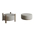 HABITAT ET JARDIN - Pouf en bois "Clone" - 47 x 48 x 45 cm - Beige - vignette