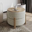 HABITAT ET JARDIN - Pouf en bois "Clone" - 47 x 48 x 45 cm - Beige - vignette
