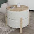 HABITAT ET JARDIN - Pouf en bois "Clone" - 47 x 48 x 45 cm - Beige - vignette