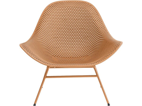 HABITAT ET JARDIN - Lot de 2 fauteuils de jardin avec table basse "Soléna" - Orange - large