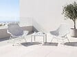 HABITAT ET JARDIN - Lot de 2 fauteuils de jardin avec table basse "Soléna" - Blanc - vignette