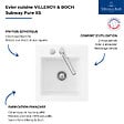 VILLEROY ET BOCH - Evier 1 bac sans egouttoir  Subway Pure XS 47,5 x 51 cm Blanc vidage automatique inclus - vignette