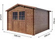 HABITAT ET JARDIN - Abri de jardin en bois "Willow" - 9,3 m² - 28 mm - Marron - vignette