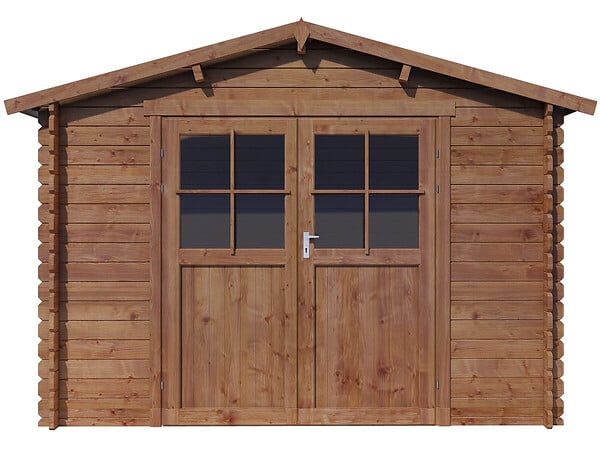 HABITAT ET JARDIN - Abri de jardin en bois "Willow" - 9,3 m² - 28 mm - Marron - large