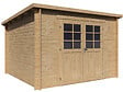HABITAT ET JARDIN - Abri de jardin en bois monopente "Rowan" - 9,5 m² - 28 mm - Beige - vignette