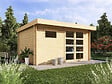 HABITAT ET JARDIN - Abri de jardin en bois avec toit plat "Oak" - 13,1 m² - 28 mm - Beige - vignette