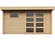 HABITAT ET JARDIN - Abri de jardin en bois avec toit plat "Oak" - 13,1 m² - 28 mm - Beige - vignette