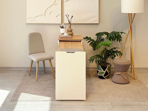 HABITAT ET JARDIN - Bureau en bois "Modulo" - 97 x 47 x 75 cm - Beige - large