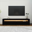 HABITAT ET JARDIN - Meuble TV en bois "Bati" - 150 x 36 x 46 cm - Noir - vignette