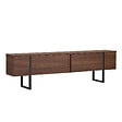 HABITAT ET JARDIN - Meuble TV en bois "Onera" - 180 x 30 x 50 cm - Noyer / Noir - vignette