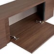 HABITAT ET JARDIN - Meuble TV en bois "Onera" - 180 x 30 x 50 cm - Noyer / Noir - vignette