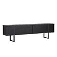HABITAT ET JARDIN - Meuble TV en bois "Onera" - 180 x 30 x 50 cm - Bois Noir / Noir - vignette