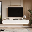 HABITAT ET JARDIN - Meuble TV en bois "LUM1" - 180 x 31 x 29 cm - Blanc - vignette