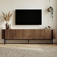 HABITAT ET JARDIN - Meuble TV en bois "Nexus" - 180 x 30 x 45 cm - Chêne Kafkas / Noir - vignette