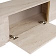 HABITAT ET JARDIN - Meuble TV en bois "Onera" - 180 x 30 x 50 cm - Travertin / Or - vignette