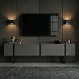 HABITAT ET JARDIN - Meuble TV en bois "Onera" - 180 x 30 x 50 cm - Anthracite / Noir - vignette