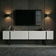 HABITAT ET JARDIN - Meuble TV en bois "Onera" - 180 x 30 x 45 cm - WhiteBlack - vignette