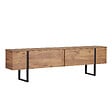 HABITAT ET JARDIN - Meuble TV en bois "Onera" - 180 x 30 x 50 cm - Pin Atlantique / Noir - vignette